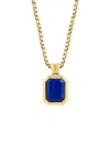 EFFY MEN'S GOLDPLATED STERLING SILVER & LAPIS LAZULI PENDANT NECKLACE/21"