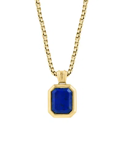 Effy Men's Goldplated Sterling Silver & Lapis Lazuli Pendant Necklace/21"