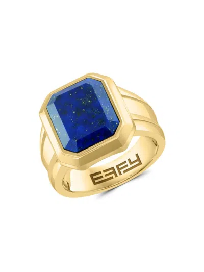 Effy Men's Goldplated Sterling Silver & Lapis Lazuli Ring