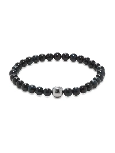 Effy Men's Meteorite & Tiger Eye Stretch Bracelet In Black