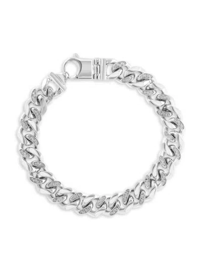 Effy Men's Sterling Silver & 0.65 Tcw Diamond Bracelet