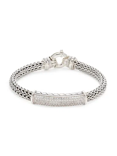 Effy Men's Sterling Silver & 2.28 Tcw Zircon Bracelet In White