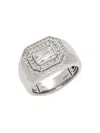 Effy Men's Sterling Silver & 2.60 Tcw White Topaz Ring In Metallic