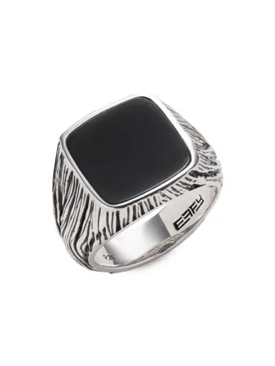 Effy Men's Sterling Silver & 5.30 Tcw Onyx Ring