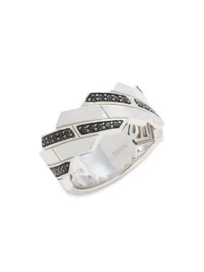 Effy Men's Sterling Silver & Black Spinel Ring