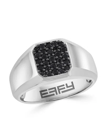 Effy Men's Sterling Silver & Black Spinel Signet Ring