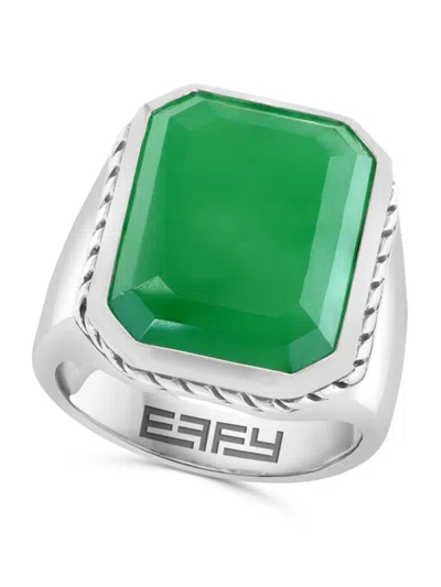 Effy Men's Sterling Silver & Jade Ring
