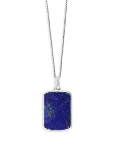 Effy Men's Sterling Silver & Lapis Lazuli Pendant Necklace