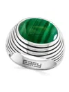 EFFY MEN'S STERLING SILVER & MALACHITE DOME RING