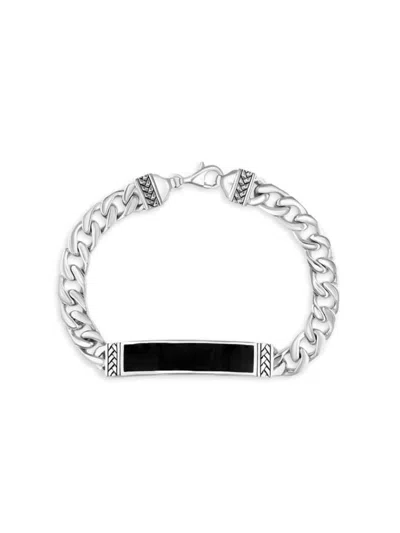 Effy Men's Sterling Silver & Onyx Bar Bracelet