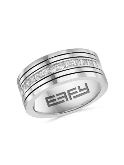 Effy Men's Sterling Silver & White Sapphire Ring