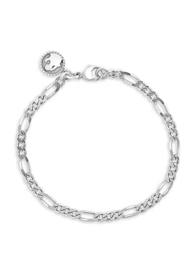 Effy Men's Sterling Silver Figaro Chain Bracelet In Gray