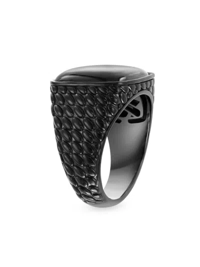 Effy Men's Sterling Silver, Pvd & Onyx Ring