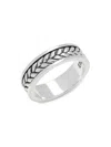 Effy Men's Sterling Silver Textured Ring In Silver