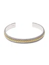 Effy Men's Two-tone Sterling Silver Cuff Bracelet In Silver