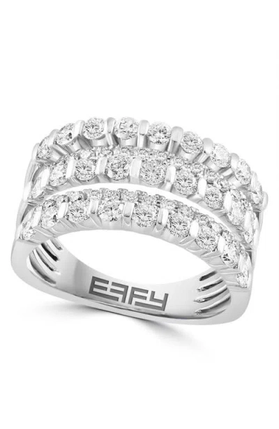 Effy Multi Row Diamond Band Ring In Metallic
