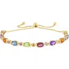 Effy Multi Stone Adjustable Bracelet In Gold Multi