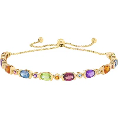 Effy Multi Stone Adjustable Bracelet In Gold Multi
