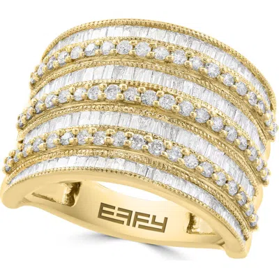 Effy Multi-row Pavé Diamond Statement Ring In Gold