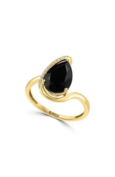 Effy Onyx & Diamond Ring In Black