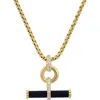 Effy Onyx & White Sapphire Pendant Necklace In Blue