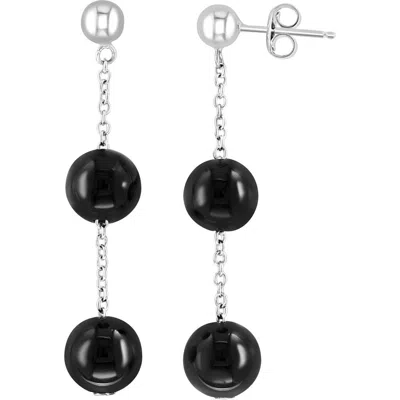 Effy Onyx Bead Chain Drop Earrings In Black