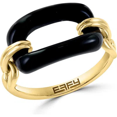Effy Onyx Link Ring In Black
