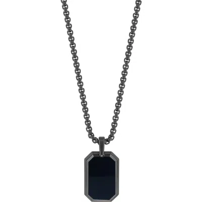 Effy Onyx Pavé Tag Pendant Necklace In Black