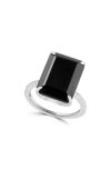 Effy Onyx Prong Set Ring In Silver