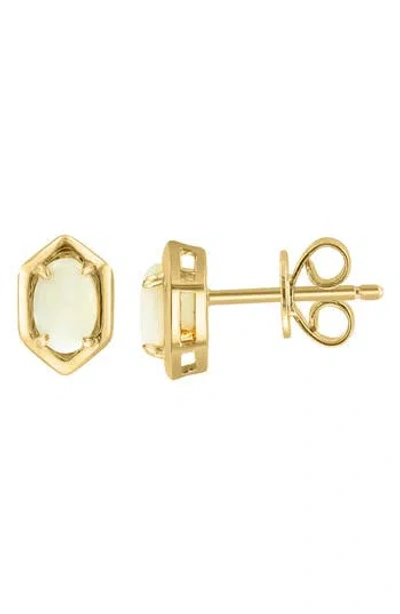Effy Opal Hexagon Stud Earrings In Gold