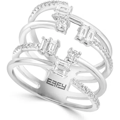 Effy Openwork Diamond Statement Ring In Metallic