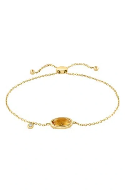 Effy Oval Cut Citrine Slide Bracelet In Yellow