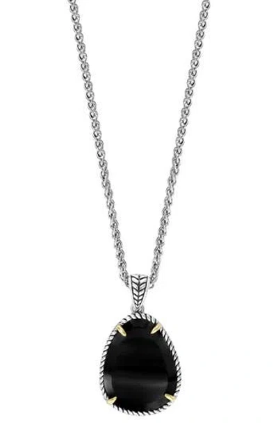 Effy Oval Onyx Pendant Necklace In Black