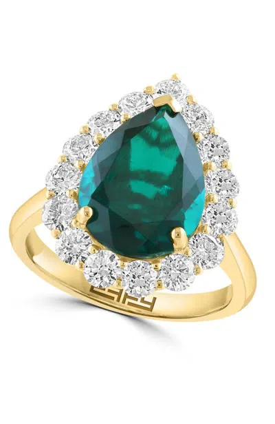 Effy Paraiba Tourmaline & Diamond Ring In 14k Yellow Gold In Green