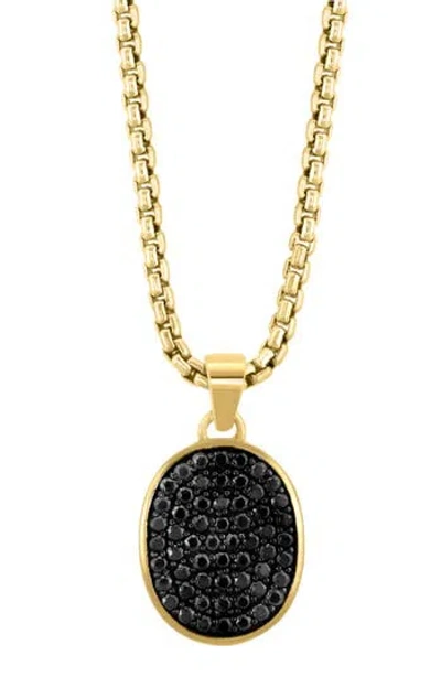 Effy Pavé Black Spinel Pendant Necklace In Gold