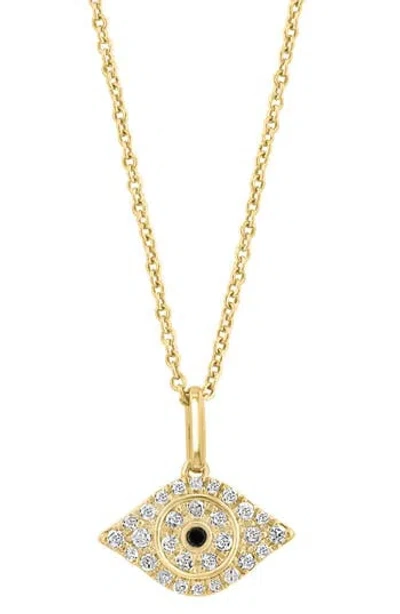 Effy Pavé Diamond Evil Eye Pendant Necklace In Metallic