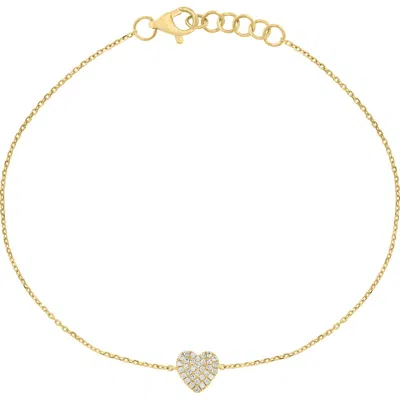 Effy Pavé Diamond Heart Bracelet In Gold