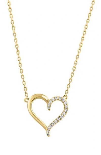 Effy Pavé Diamond Heart Pendant Necklace In Gold