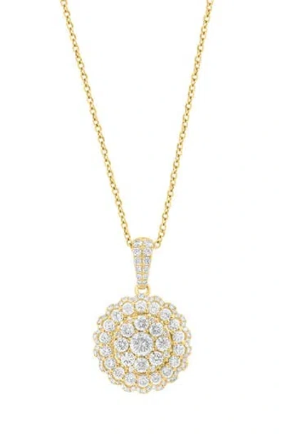 Effy Pavé Lab Grown Diamond Medallion Pendant Necklace In Gold