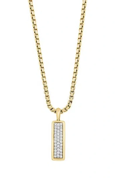 Effy Pavé Zircon Pendant Necklace In Yellow