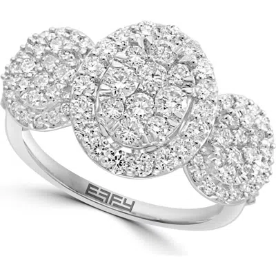Effy Riple Bloom Diamond Cluster Ring In Metallic
