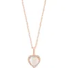 Effy Rose Quartz & Diamond Heart Pendant Necklace In Pink