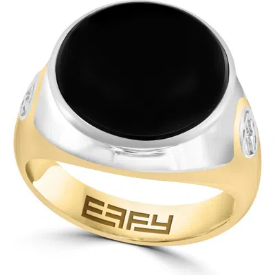 Effy Round Onyx Ring In Black
