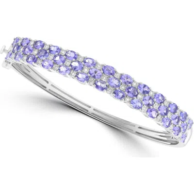 Effy Ruby And Diamond Sterling Silver Bangle In Metallic