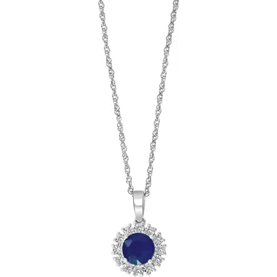 Effy Sapphire & Diamond Pendant Necklace In Multi
