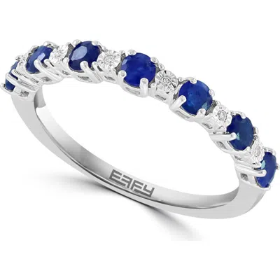 Effy Sapphire & Diamond Sterling Silver Band Ring In Multi