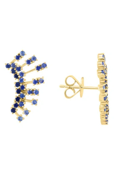 Effy Sapphire Stud Earrings In Gold