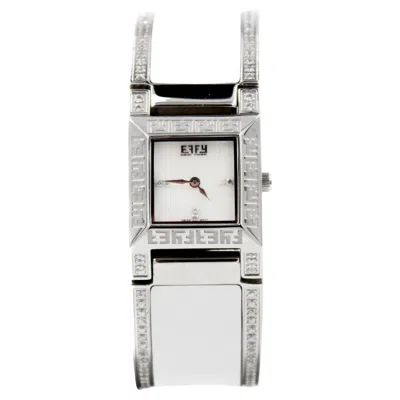 Pre-owned Effy Sapphires & Diamonds Pave Dial Luxury Swiss Quartz Exotic Watch 2.76 Tcw In Multi