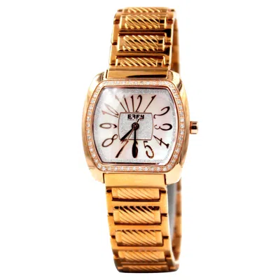 Pre-owned Effy Sapphires & Diamonds Pave Dial Luxury Swiss Quartz Exotic Watch In Multi