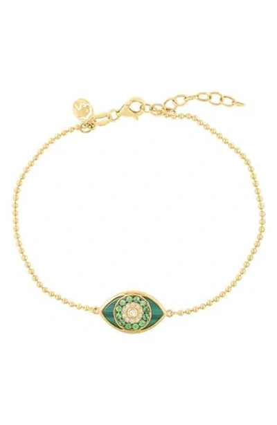 Effy Semiprecious Stone & Diamond Evil Eye Bracelet In Gold